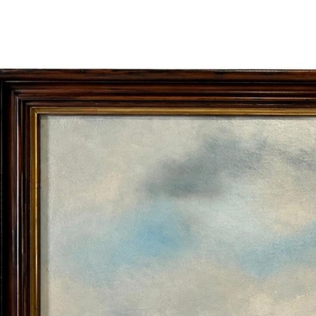 Painting - Harry J. Jansen - 20th Century. Seascape 'STEAMER BRUGES'. Oil on platex. Dimensions: 43 cm x 70 cm.