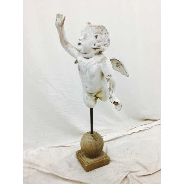 Traditional Antique Garden Cherub Sculpture For Sale - Image 3 of 11