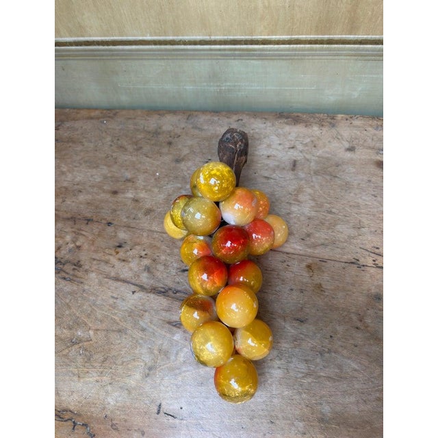 Large Vintage Italian Alabaster Grape Cluster Sculpture For Sale - Image 10 of 10