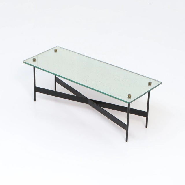Low Mirror Coffee Table Attributed to Alfred Hendrickx, 1950s For Sale - Image 3 of 17