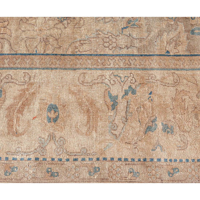 Indian Vintage Indian Abstract Handmade Wool Rug For Sale - Image 3 of 8