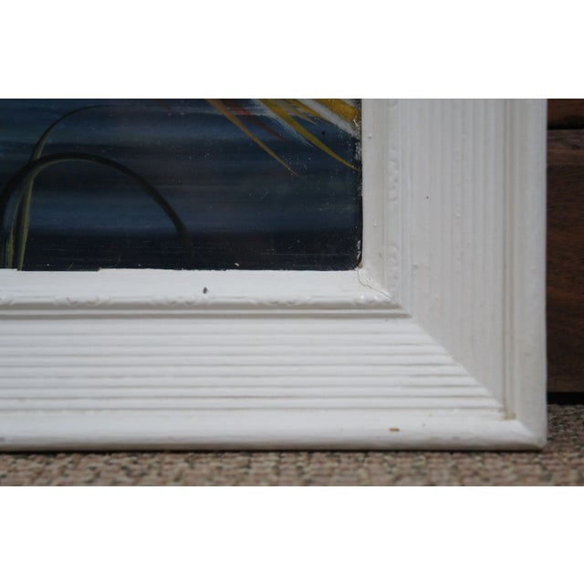 Late 20th Century Late 20th Century Herons and Landscape Painting, Framed For Sale - Image 5 of 12