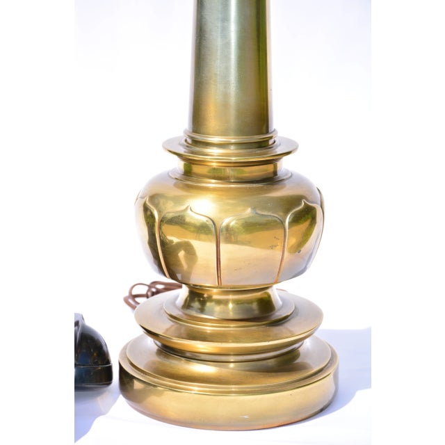 Mid-Century Modern Vintage Mid-Century Stiffel Gothic Neoclassical Retro Brass Table Lamp For Sale - Image 3 of 11