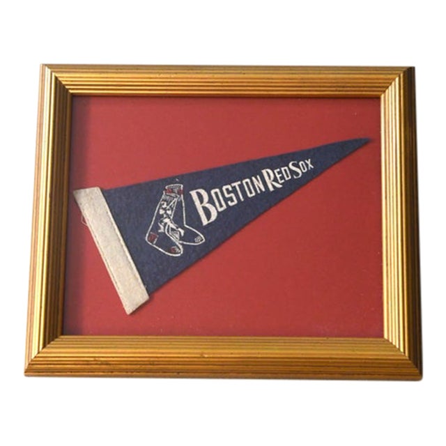 Vintage Framed Boston Red Sox Pennant For Sale