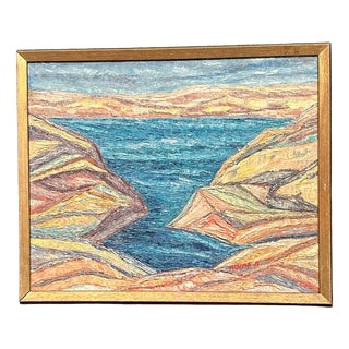 Alvar Andersson, Sea View, 1950s, Oil on Canvas, Framed For Sale