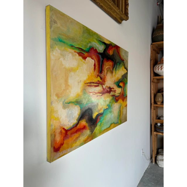 For your consideration we are presenting for sale this fantastic large Modern abstract expressionist Acrylic on canvas...