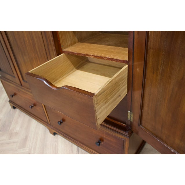 Brown Georgian Revival Wardrobe from Maple and Co, 1920s For Sale - Image 8 of 14