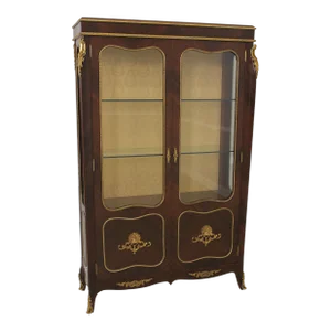 French Louis XV High Quality Ormolu Mounted Display Cabinet