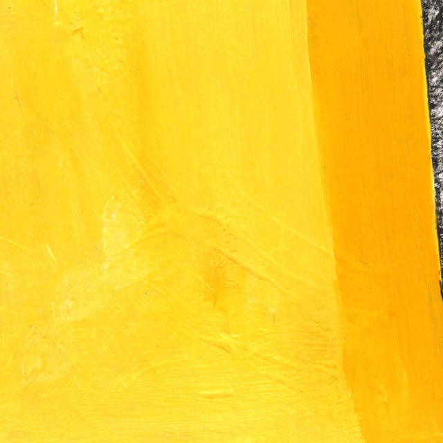 Ephemeral - Abstract Yellow Figurative Art on Paper Original Artwork by Melissa Chalhoub For Sale - Image 4 of 6