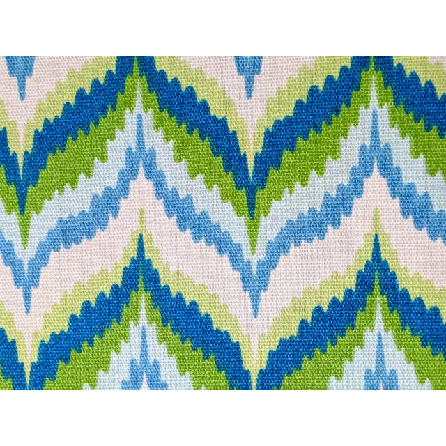 Vintage Covington "Ascher" Flamestitch Cotton Fabric- 9.3 Yards For Sale - Image 4 of 7
