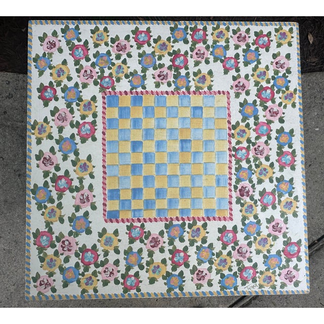 Mackenzie Childs Style Petite 3 Drawer Nightstand - Matching Table Listed Separately For Sale - Image 12 of 12