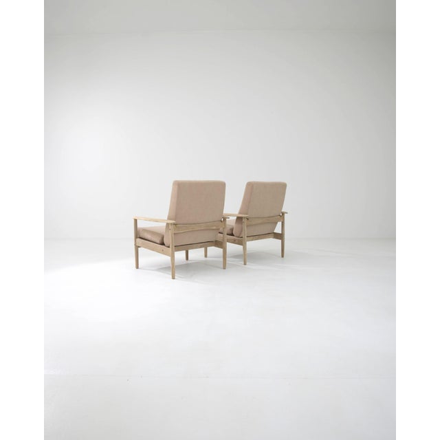 1970s Czech Modernist Upholstered Armchairs - A Pair For Sale - Image 10 of 12