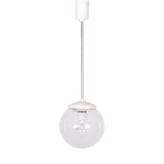 Mid-Century Chandelier in Chromed Steel, Plastic, and Glass, Czech, 1960s For Sale