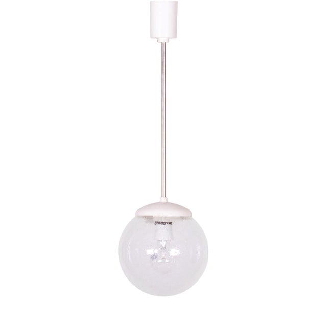Mid-Century Chandelier in Chromed Steel, Plastic, and Glass, Czech, 1960s For Sale