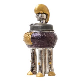 Pierre Caille, Character with Pistons, Belgium, 1970s, Ceramic For Sale