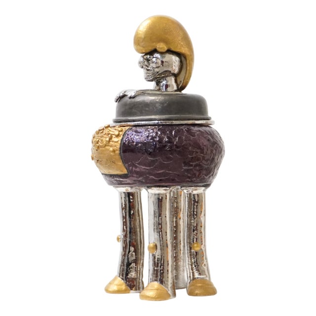 Pierre Caille, Character with Pistons, Belgium, 1970s, Ceramic For Sale