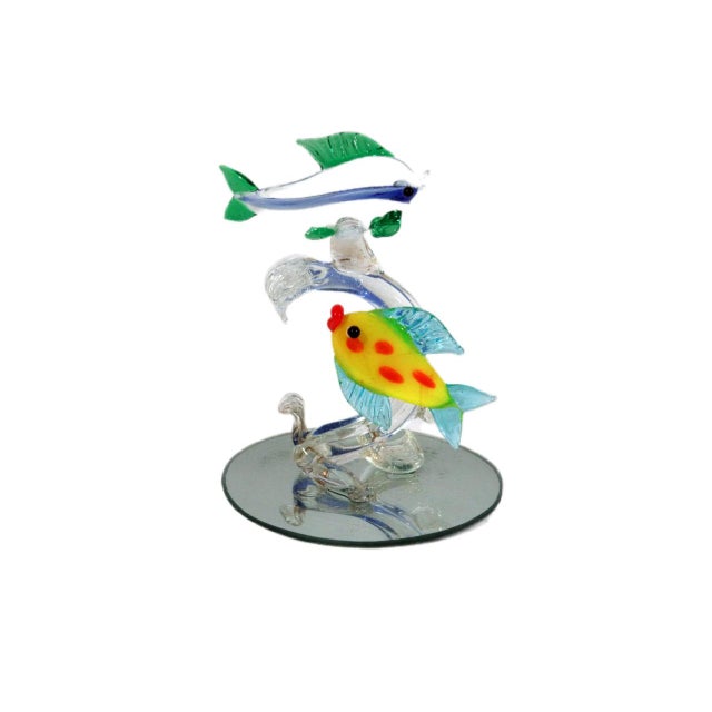 1960s Vintage Italian Murano Glass Fish Figures-a Set of Seven For Sale - Image 5 of 10