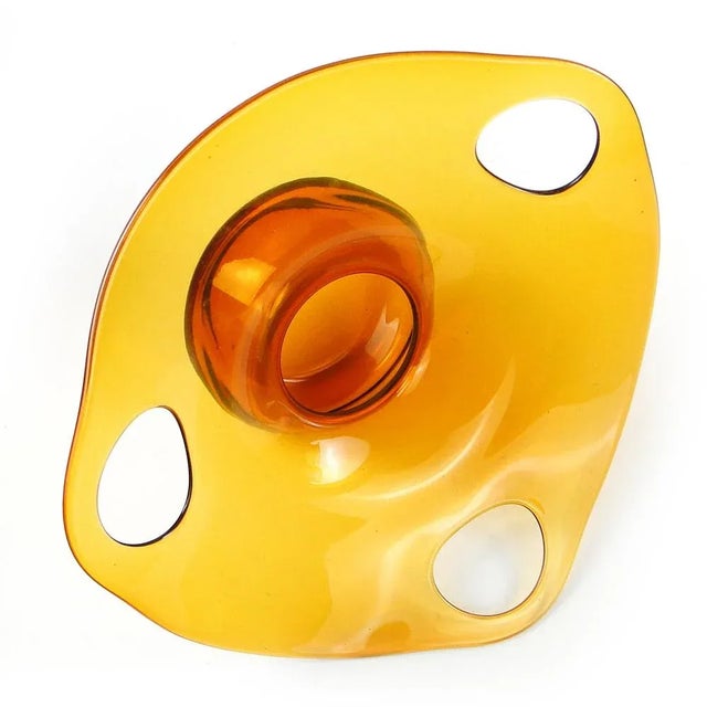 Postmodern Bowl by Maria Słaboń for Krosno Glassworks, Poland, 1970s For Sale - Image 6 of 11