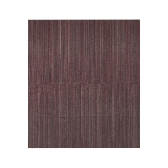 Mid-Century Modern Decorative Striped Turkish Kilim Rug 9' X 10'8'' For Sale - Image 3 of 10
