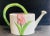 Italian Majolica Ceramic Watering Can With Orchids Design For Sale In Miami - Image 6 of 12