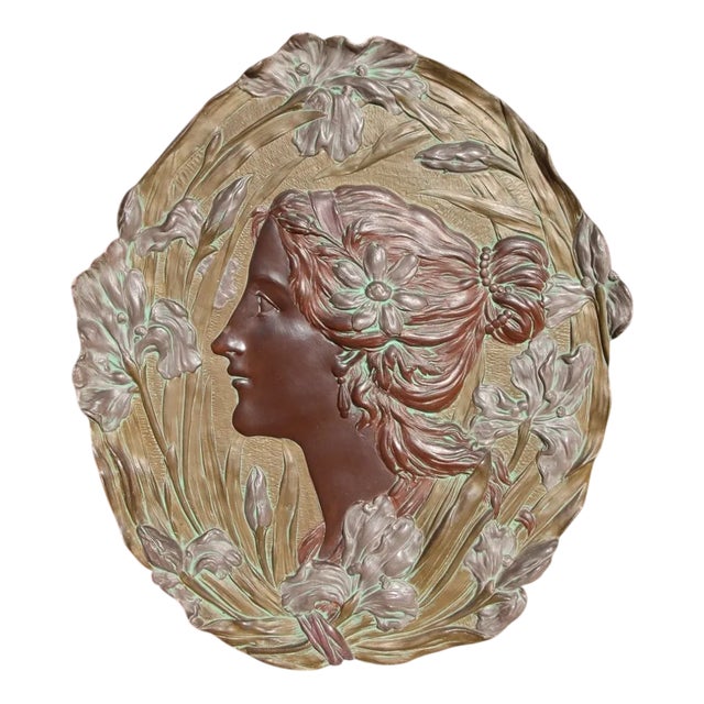 Art Nouveau Bas Relief by Ernst Wahliss, Vienna, Austria, 1890s For Sale