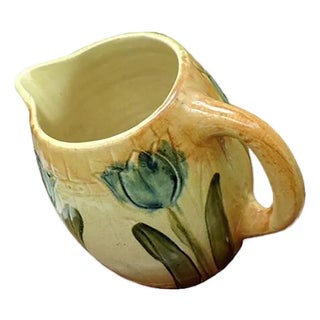 Early 20th Century Modern Roseville Studios Ceramic Tulip Pitcher, Roseville Pottery For Sale
