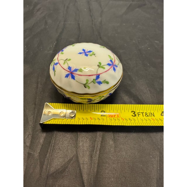 Herend Blue Garland PBG Ring Box Trinket Jewelry Case 6037 Hand Painted Hungary For Sale - Image 9 of 10