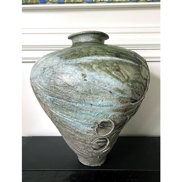 Massive Ceramic Jar Tsubo by Japanese Potter Yui Tsujimura For Sale - Image 10 of 18