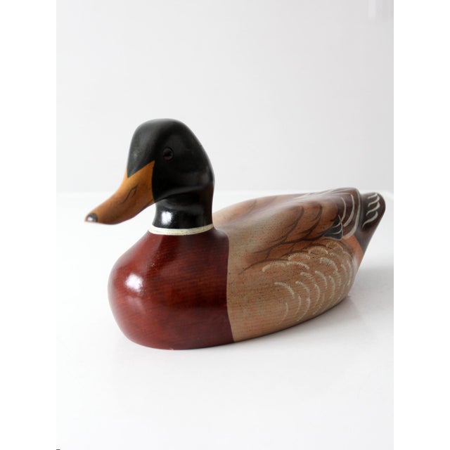 Vintage Bob May Mallard Duck Decoy For Sale - Image 12 of 14