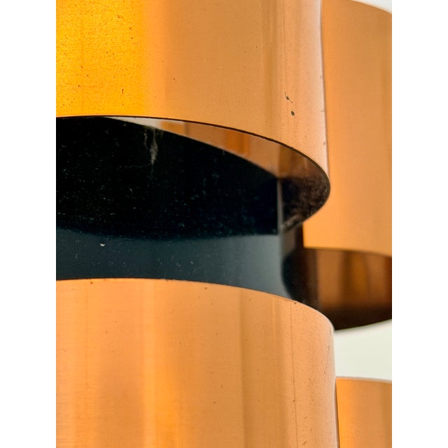 Black Black and Copper Pendant Lamp by Werner Schou for Coronell Elektro, Denmark, 1960s For Sale - Image 8 of 18