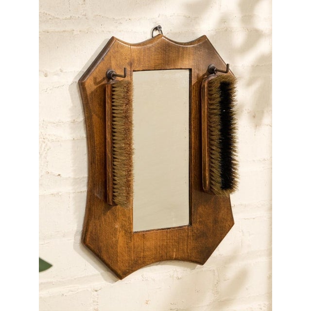 Antique Mirror and Brushes For Sale - Image 4 of 9