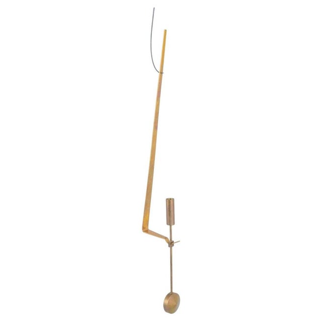 1960s Wall Candleholder in Brass with Pendulum Suspension by Pierre Forsell for Skultuna, 1960s For Sale - Image 5 of 5