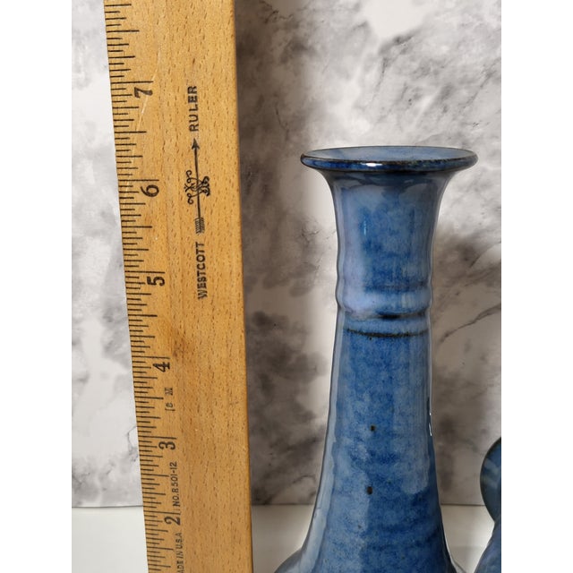 Artist Signed Studio Art Pottery Candle Holders For Sale - Image 9 of 10