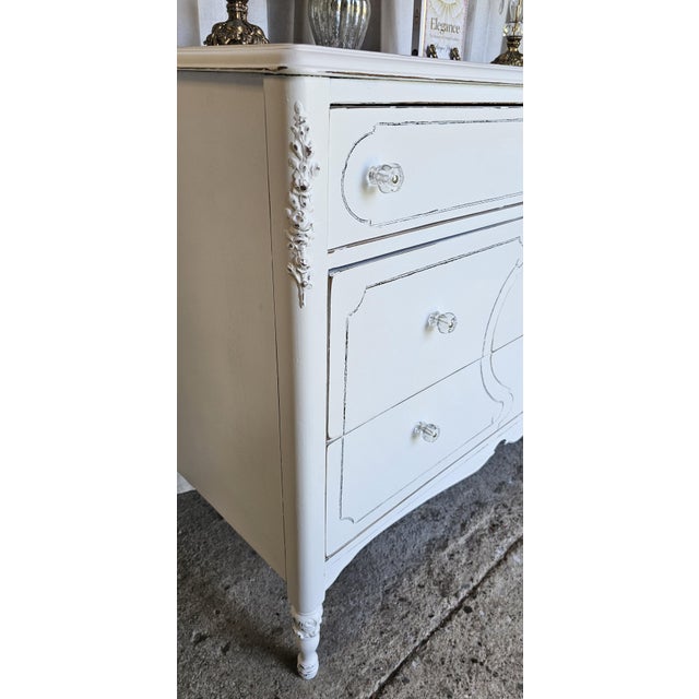 Vintage Dresser, Paris Apartment Style, White Romantic Style For Sale In Los Angeles - Image 6 of 12