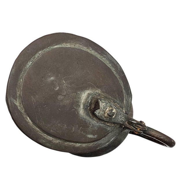 Late 19th Century Late Ottoman Hand-Forged Copper Water Pitcher With Tinned Interior, 15" For Sale - Image 9 of 11