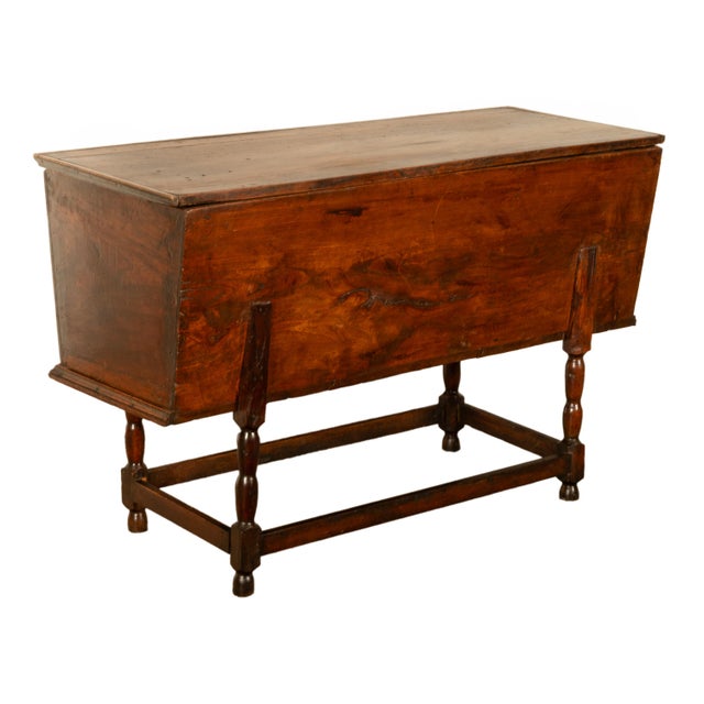 Antique Georgian Country 18th Century Elm Dough Bin Baker's Table Chest 1780 For Sale - Image 15 of 17