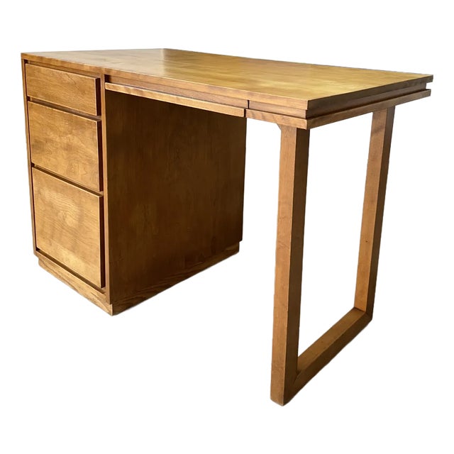 1950s Conant Ball Mid Century ModernMates Solid Birch Desk For Sale
