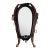 Vintage Equestrian Horse Collar Mirror With Brass Accents For Sale