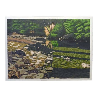 Gordon Mortensen "September, Big Sur" Signed Numbered Woodcut Art '91 California For Sale