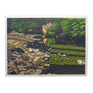 Gordon Mortensen "September, Big Sur" Signed Numbered Woodcut Art '91 California