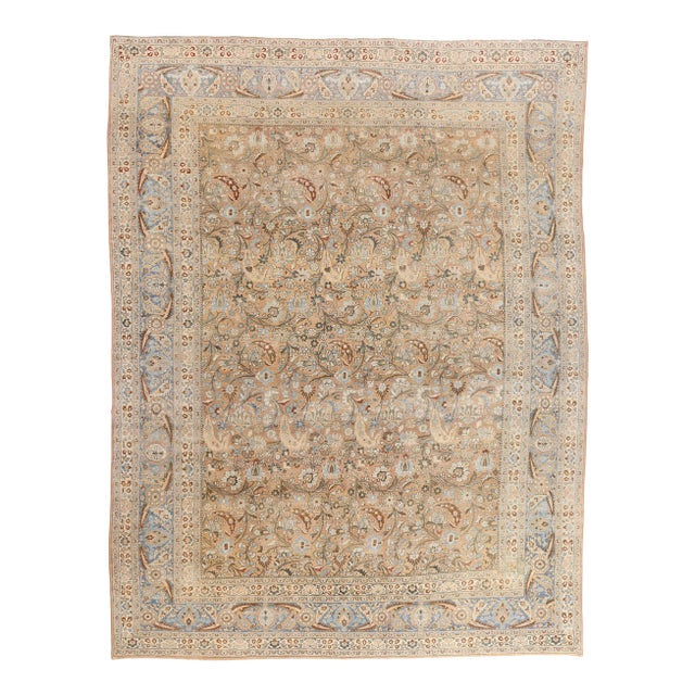 Antique Persian Mashhad Rug, 10'03 X 13'05 For Sale
