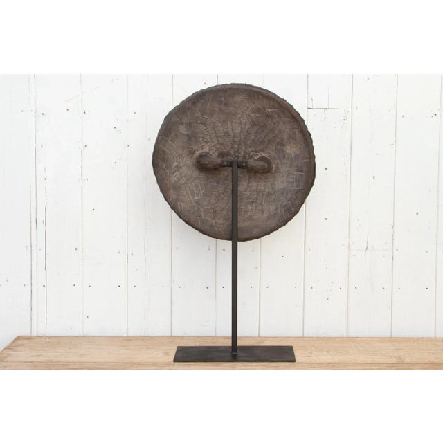 1960s Bamileke Beaded & Shell Shield on Stand For Sale - Image 5 of 10