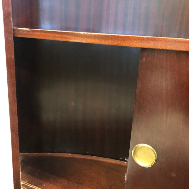 Semi-Circular Bar in Wood and Brass, 1960s For Sale - Image 9 of 10