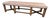 Thomas O'Brien Century Rustic Speckled Cork Wood Trestle Bench For Sale
