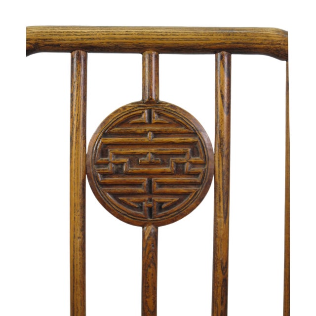 Double Happiness Chinese Antique Arm Chair For Sale In Greensboro - Image 6 of 10