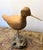Vintage Hand Carved Wooden Shorebird on Driftwood, Folk Art For Sale - Image 4 of 7