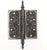 Victorian Set of Antique Victorian 4.5 X 4.5 In. Cast Iron Door Hinges For Sale - Image 3 of 6