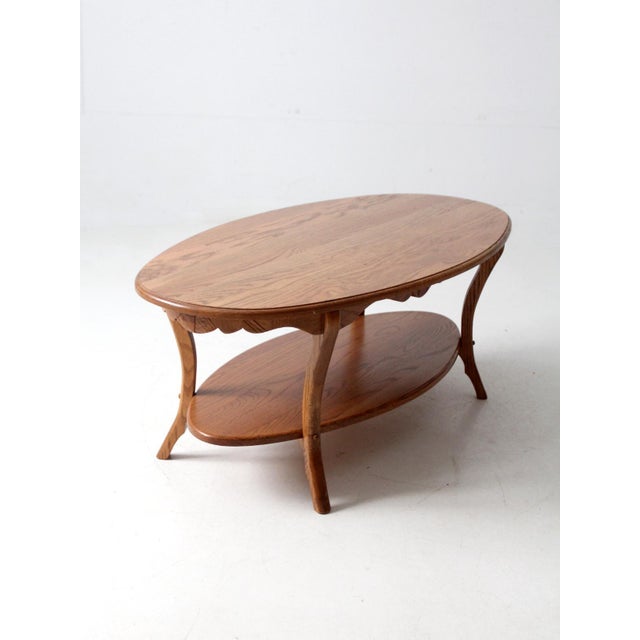 Mid 20th Century Vintage Oak Coffee Table For Sale - Image 5 of 12