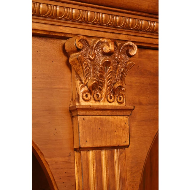 Ethan Allen 'Legacy' Maple Open Carved Library Bookcase For Sale - Image 15 of 18