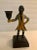 Pair of 1960s Yellow Vest / Gray Jacket "Butler" Monkey Candle Holders For Sale - Image 4 of 12